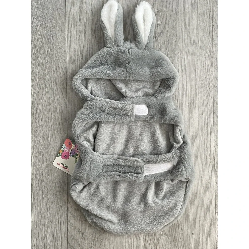 NEW Wild Blossom - Cute Grey Bunny Dog Pet‎ Animal Warm Comfy Costume - Size S